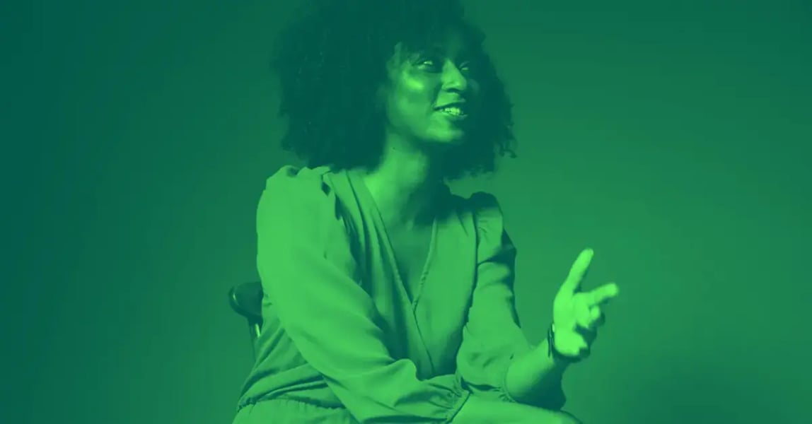 a woman discussing inclusion in the virtual workplace